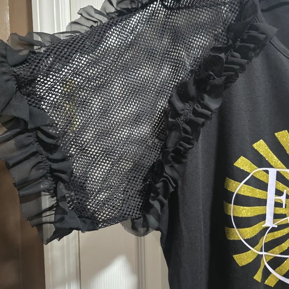 Ashley Stewart Black Tee with Gold Faith Design Size 3x $50 - Picture 3 of 6